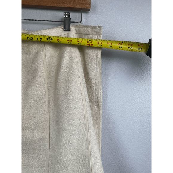 Marc Jacobs Straight Skirt High Rise Pleat Lines Knee Length Cream Size Small - Picture 3 of 7